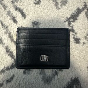 Salvatore Ferragamo Black Leather Card Holder